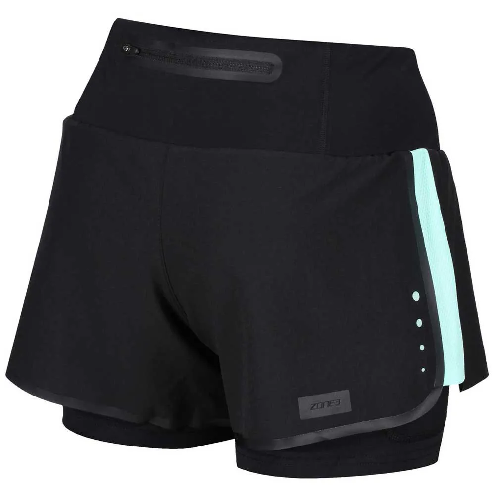 Zone3 Rx3 Compression 2-i-1 Shorts female, Black / mint