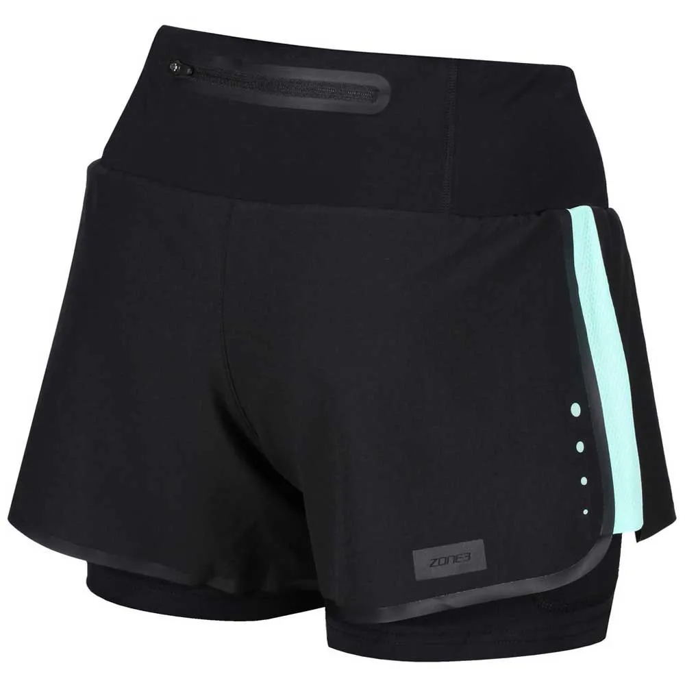 Zone3 Rx3 Compression 2-i-1 Shorts female, Black / mint