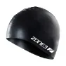 Zone3 Silicone Swim Cap, Black white