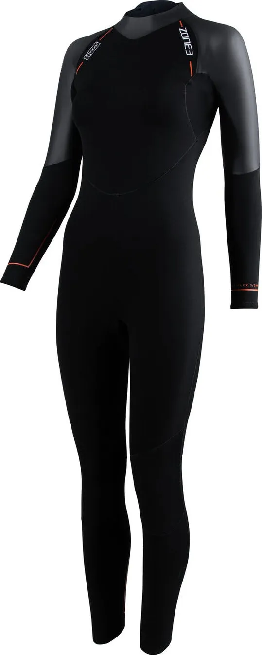 Zone3 Women's Active-Flex Wetsuit, Black/Orange Zone3 Women's Active-Flex Wetsuit, Black/Orange