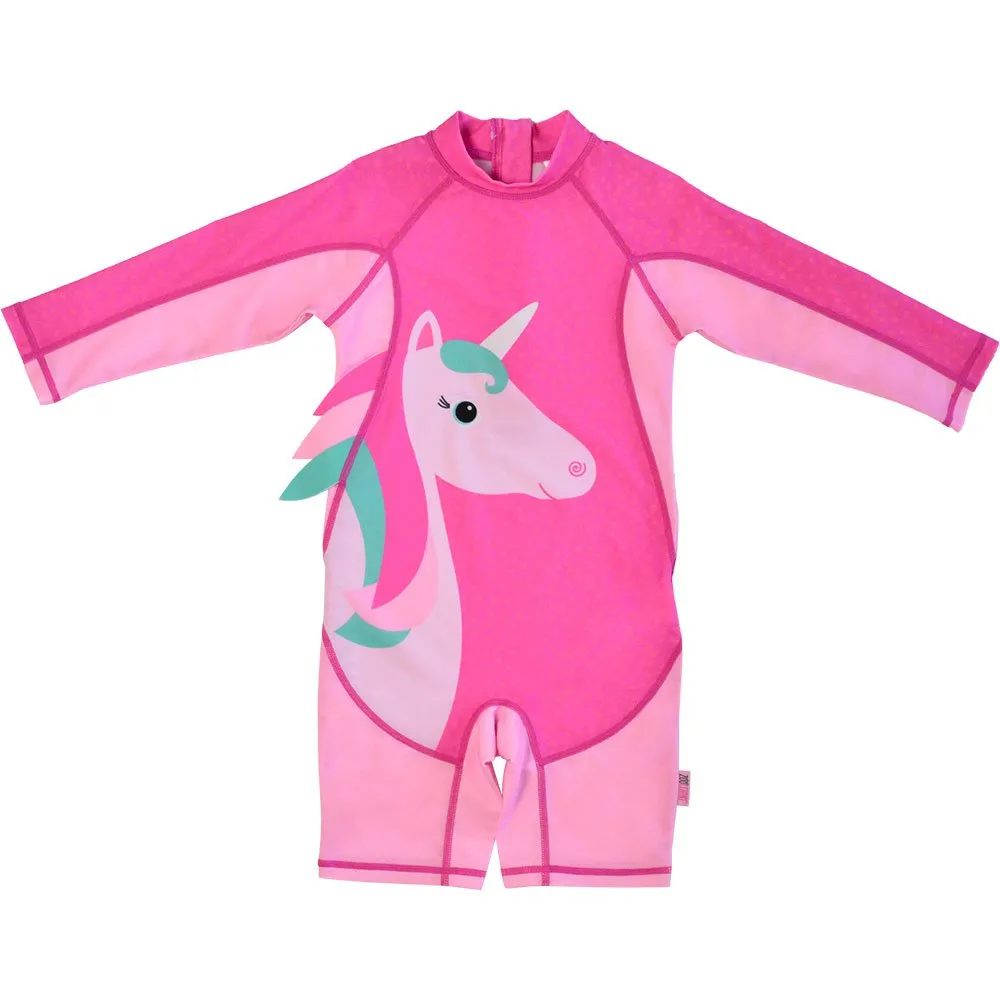 Zoocchini Enhörning Baby Långärmad Baddräkt Upf 50