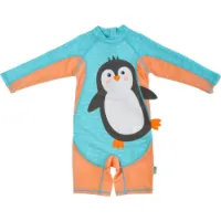 Zoocchini Pingvin Baby Långärmad Baddräkt Upf 50