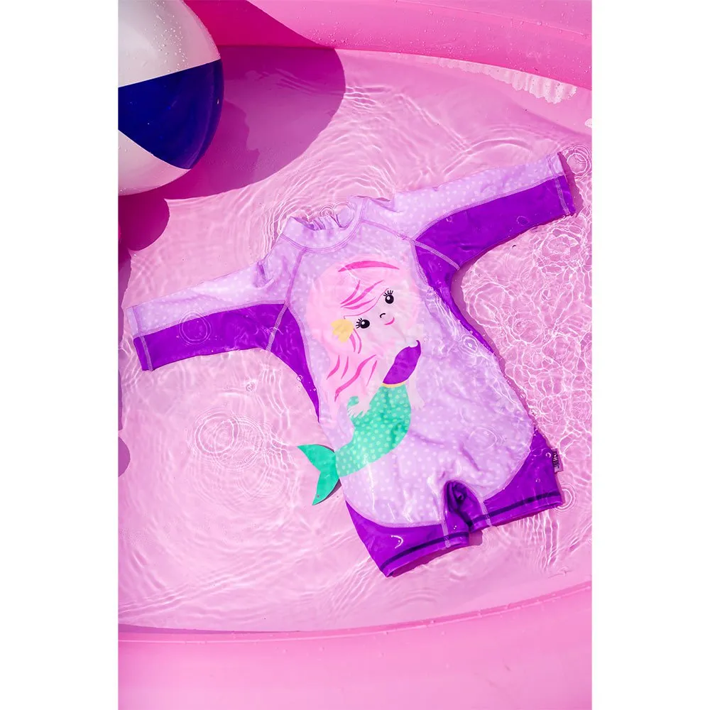 Zoocchini Siren Baby Badkläder Med Lång ärm Upf 50, Multicolor, 12-24MON