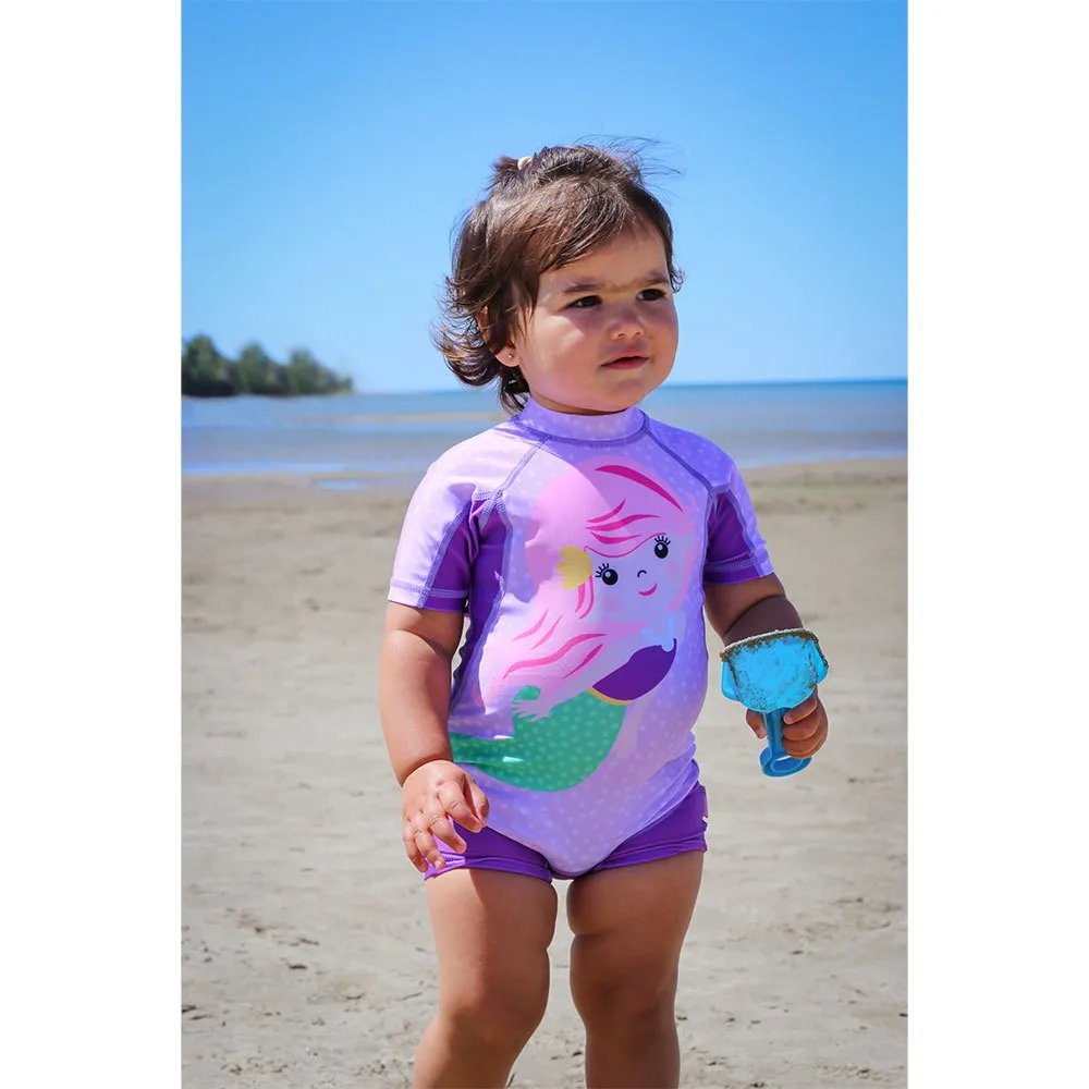 Zoocchini Siren Baby Badkläder Med Lång ärm Upf 50, Multicolor, 12-24MON