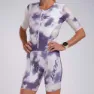 Zoot Aero Full Zip Moonlight Kortärmad Triathlondräkt female, White / purple