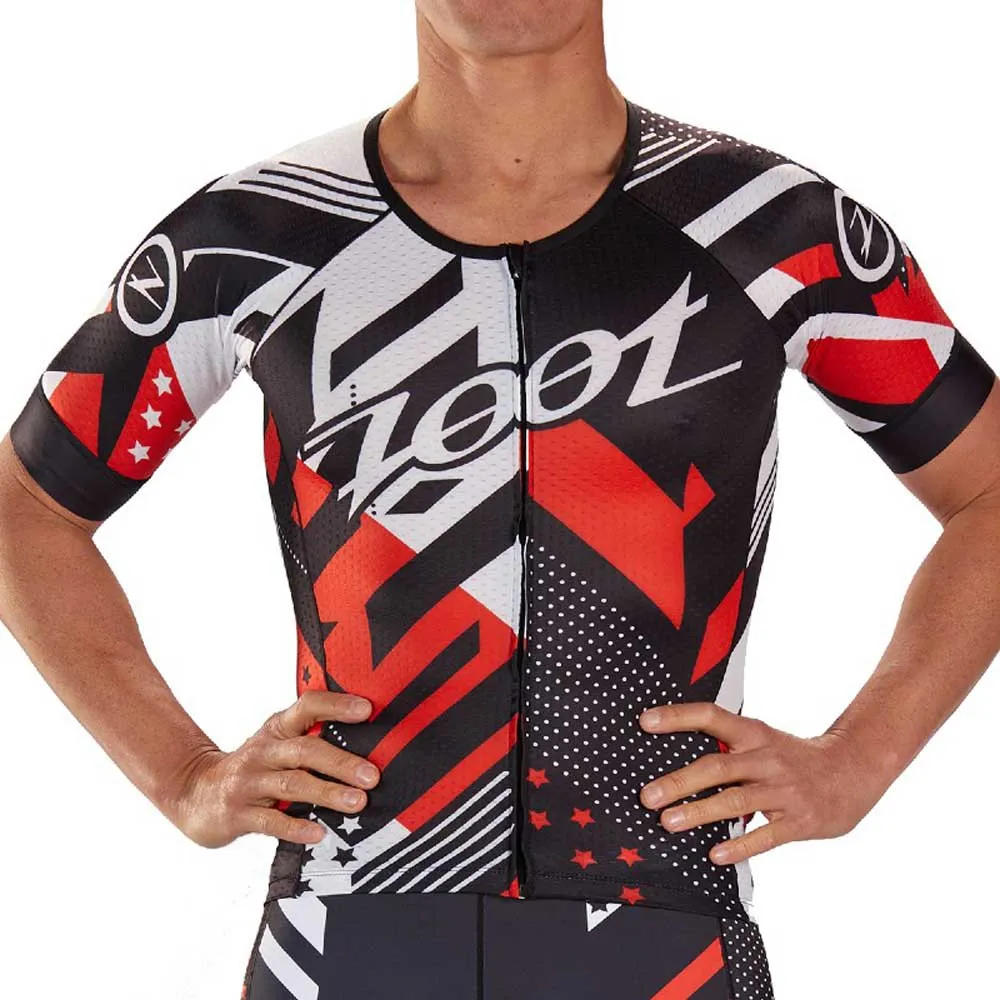 Zoot Ltd Aero Team 19 Korta ärmar Cykeltröja, Black / white / red, S