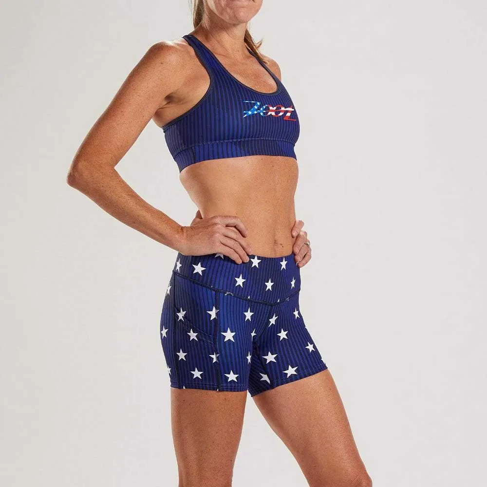Zoot Ltd Pulse Korta Leggings female, Stars & stripes