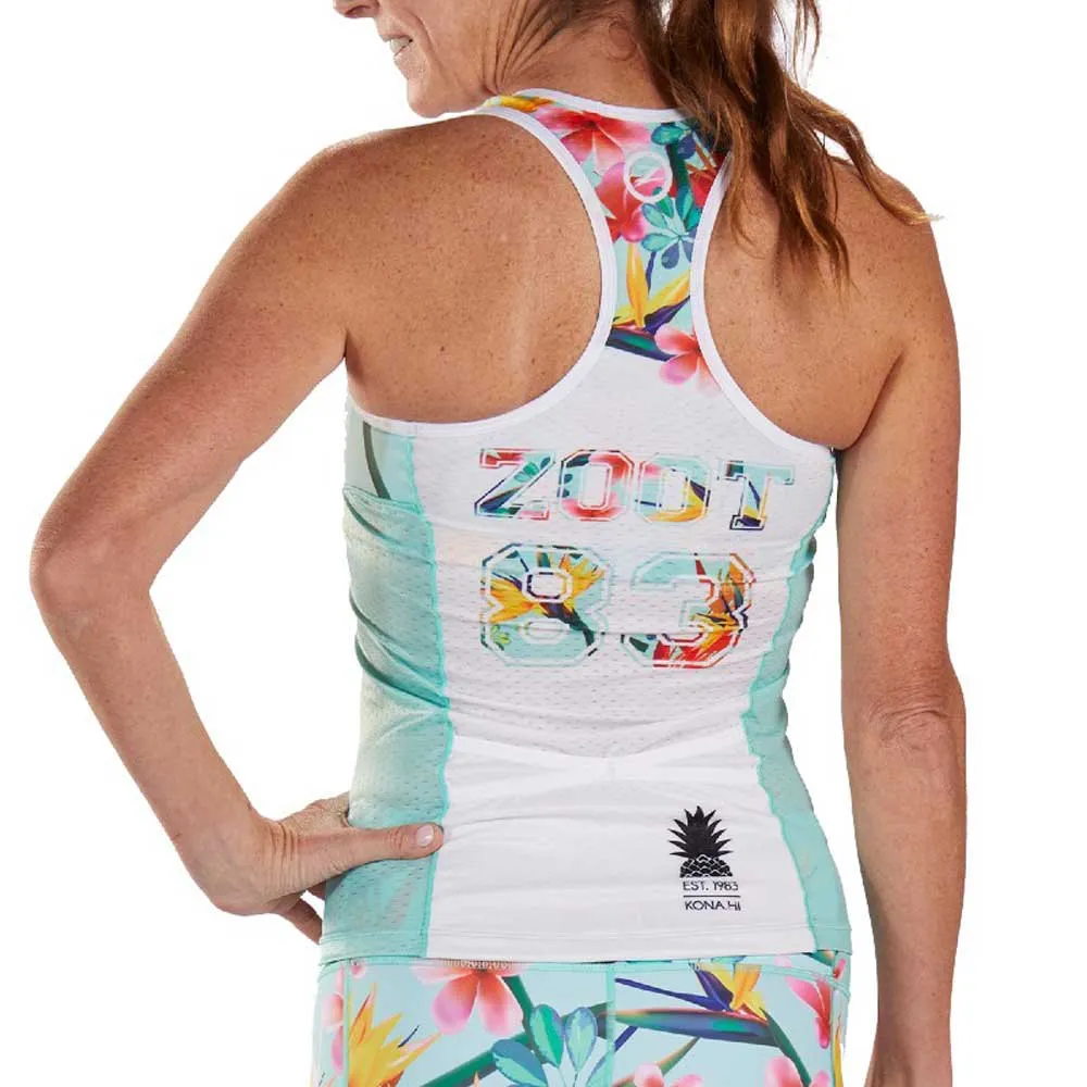 Zoot Ltd Racerback 83 19 Ärmlös Cykeltröja, Green / flowers, XS Zoot Ltd Racerback 83 19 Ärmlös Cykeltröja, Green / flowers, XS