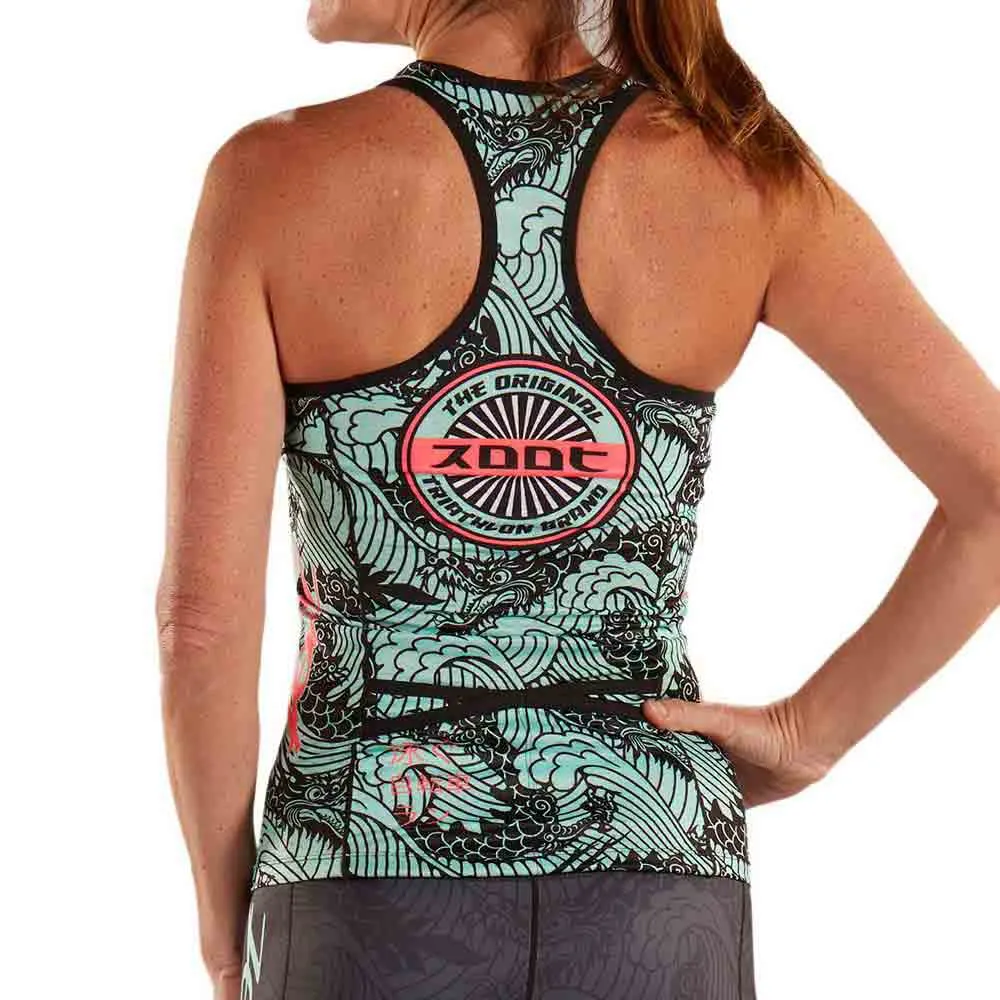 Zoot Ltd Racerback Tokyo Ärmlös Cykeltröja, Black / green, XXL Zoot Ltd Racerback Tokyo Ärmlös Cykeltröja, Black / green, XXL