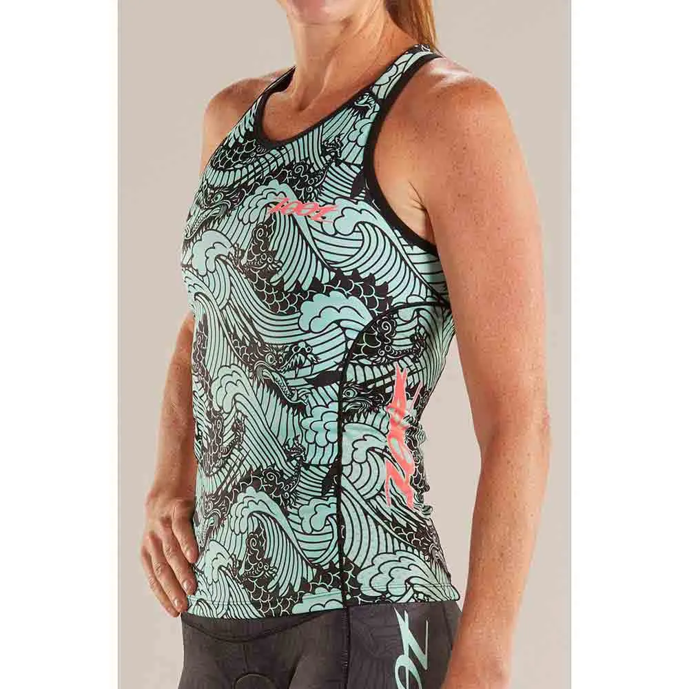 Zoot Ltd Racerback Tokyo Ärmlös Cykeltröja, Black / green, XXL Zoot Ltd Racerback Tokyo Ärmlös Cykeltröja, Black / green, XXL