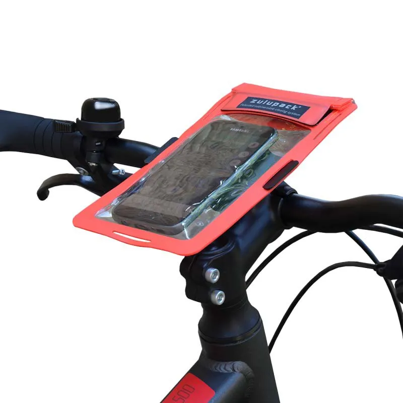 Zulupack Twist & Ride Styrtelefonhållare, Black / orange, One Size